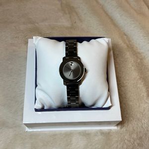 Movado Bold Women’s gunmetal colored watch